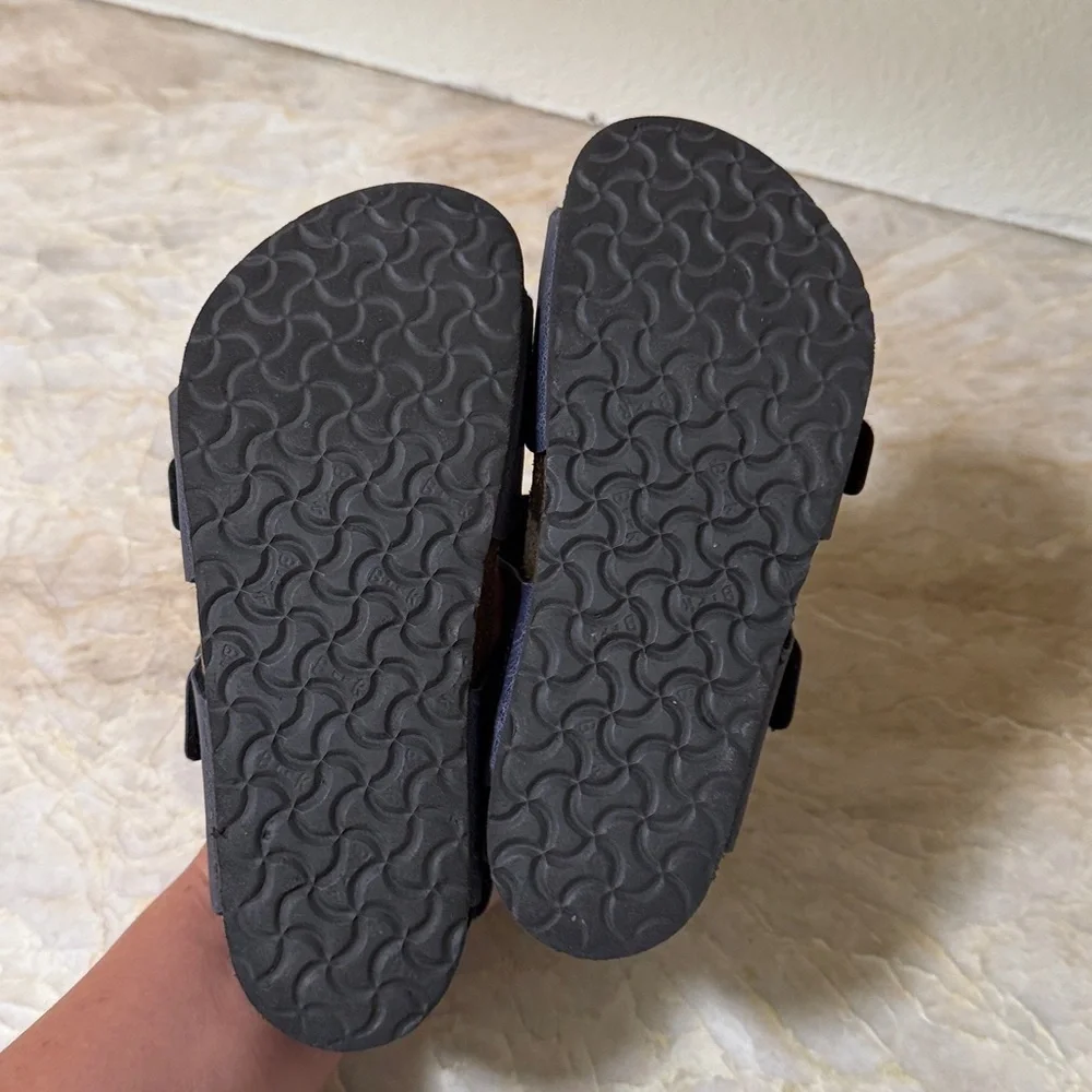 Birkenstock Kids New York Navy Sandals Size 1 Birko-Flor